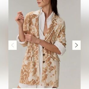 By Anthropologie Longline Cracker Jacquard Sweate